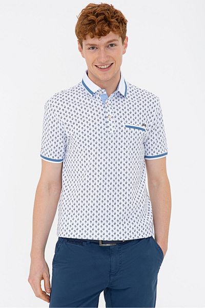 U.S. Polo Assn. Ανδρικό λευκό μπλουζάκι