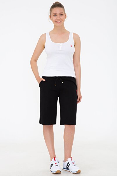 U.S. Polo Assn. Sıyah Kadın Şort & Bermuda