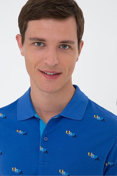 U.S. Polo Assn. Modré pánské tričko
