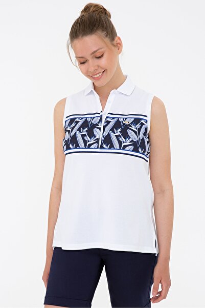 U.S. Polo Assn. Μπλε γυναικείο μπλουζάκι