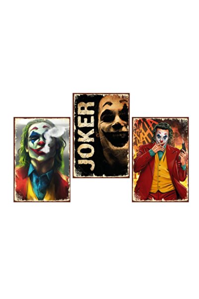 Hayal Poster Joker Poster Seti 3'lü 20x30 uv mdf baski