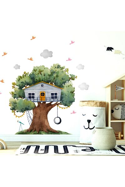 Tilki Dünyası Autocolant de perete pentru camera copiilor Tree House
