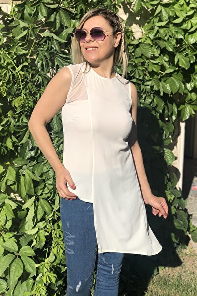 Dila Butik Kalın Askılı Asimetrik Bluz