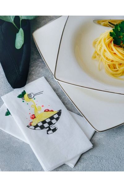 SimeStore Talking Napkin (Spaghetti) Mackenzie Pattern