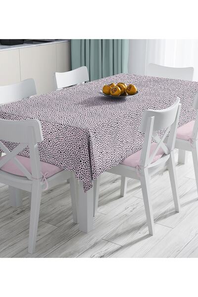 Realhomes Crni stolnjak sa digitalnim štampanim polka dot uzorkom na šarenoj ...