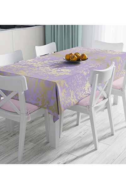 Realhomes Mor Renkli Gradyan Desenli Dijital Baskılı Masa Örtüsü
