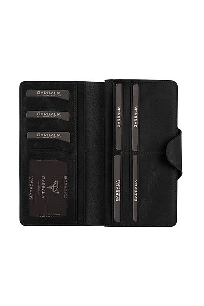 Vianel New York Πορτοφόλι Axel Γνήσιο Δερμάτινο Μαύρο Unisex Portfolio