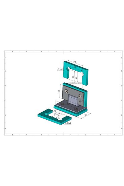 KAHE Paraduş Glass Hinge Glossy