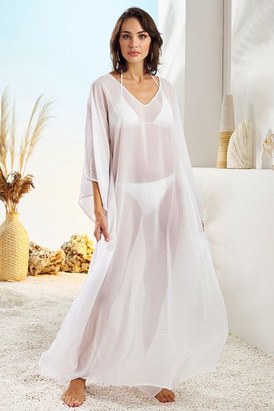 Pierre Cardin Pareo tunică lungă albă de damă 211807