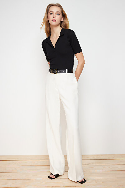 Trendyol Collection Black Polo Neck Fitted Stretchy Knitted Blouse TWOSS24BZ00081