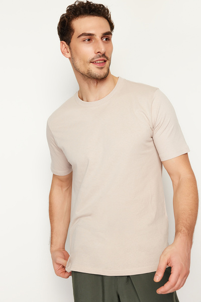 Trendyol Collection Basic Crew Neck Slim Fit tričko – 100% bavlna Tmnss19Bo0001