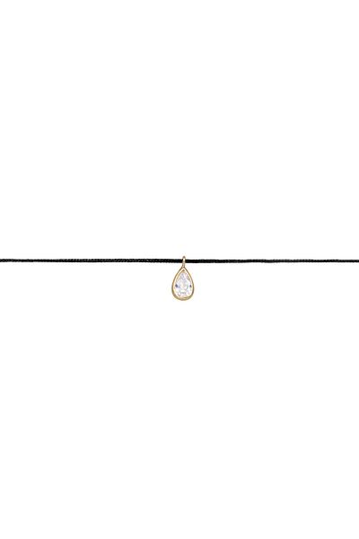 ELLI Halskette Choker Zirkonia Tropfen Anhänger 925 Silber
