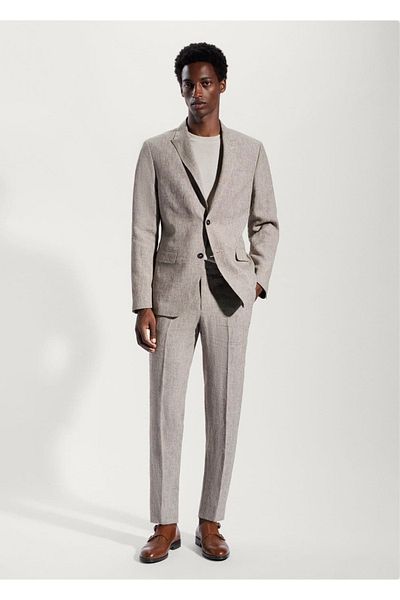 MANGO Man Μπουφάν 100% λινό Blazer