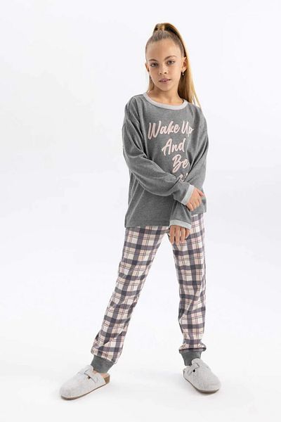 DeFacto A9864a8/ar198 Girl's Sweat Set - Antra Melange