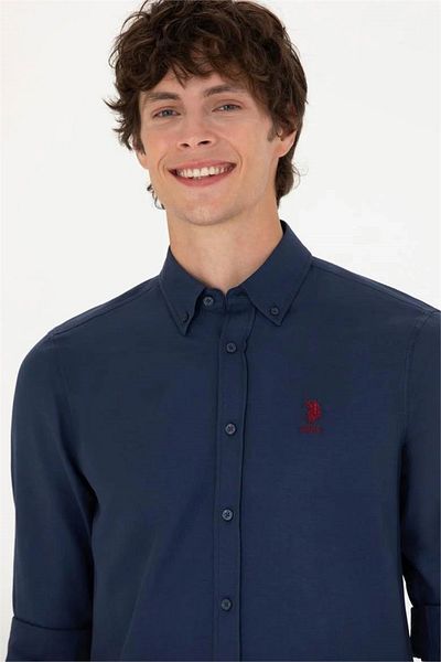 U.S. Polo Assn. G081gl004 1672246 Gox023k Мъжка риза, тъмносиня