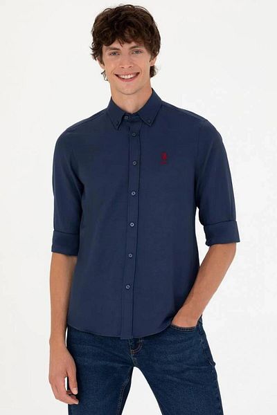 U.S. Polo Assn. G081gl004 1672246 Gox023k Мъжка риза, тъмносиня