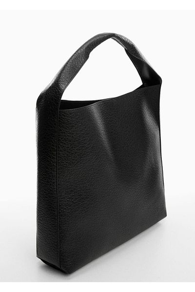 MANGO Woman Leather Look Stylish Shopper Bag