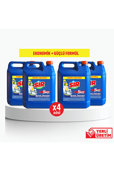 Sır Bulaşık Deterjanı Limon Çiçeği 5 kg x 4 Adet