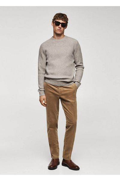 MANGO Man Slim Fit Micro Corduroy Trousers