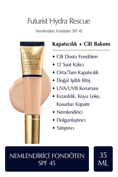 Estee Lauder Futurist Hydra Rescue SPF 45 Nemlendirici Fondöten 35ml - Renk: ...