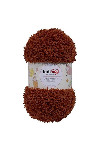 knitme 755 Μοντέλο Καφέ Κυρίως Κουνέλι Πλέξιμο Χειρός - 5 Τεμάχια Knit Me