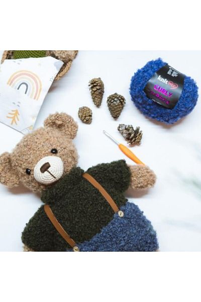 knitme 5 قطع من صوف الألبكة المجعد والمخلوط والمجعد الناعم من القطيفة KC06 كاكي