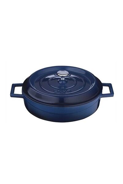 Lava Pot Trendy Multi-Purpose Cast Iron Shallow Diameter 24 cm-Blue 339Rseries