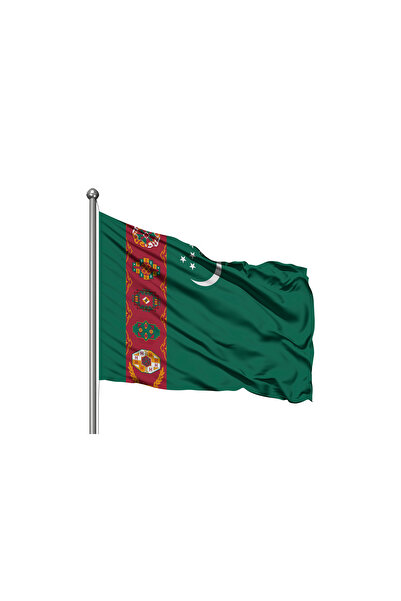 Genel Markalar Türkmenistan Devleti Bayrağı - Premium Raşel Kumaş 70x105cm