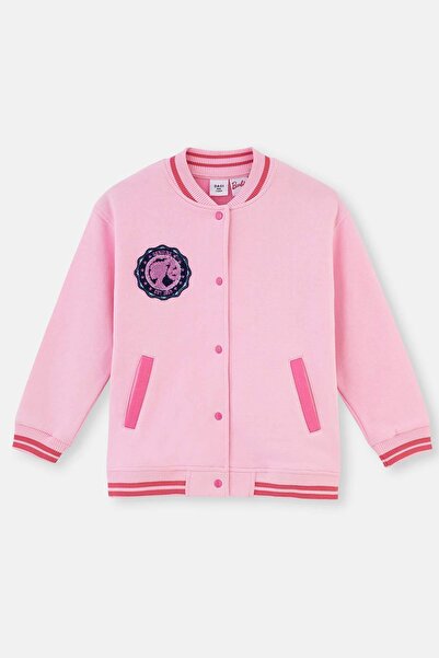 Dagi Pembe Barbie Lisanslı Bomber Ceket