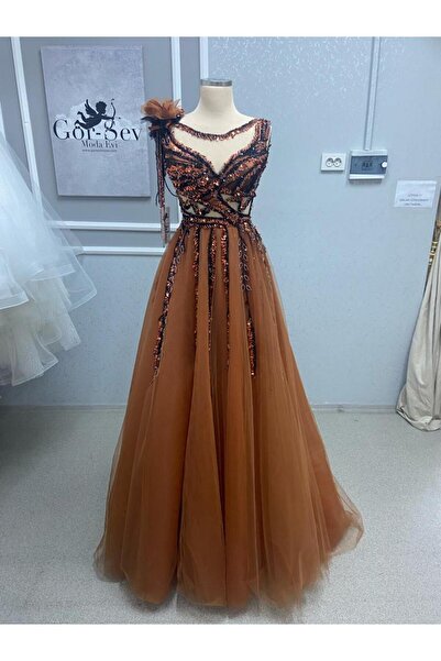 EKY GÖR SEV WEDDING DRESS TARÇIN RENGİ HELEN ABİYE