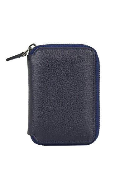 Case Club Hakiki Deri Fermuarlı Erkek Kartlık Şeffaf Ehliyet Ve Kimlik Bölmel...