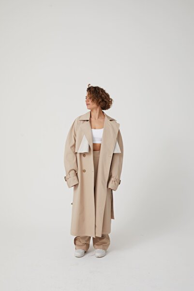 Charm in Urban Bej Oversize Trençkot