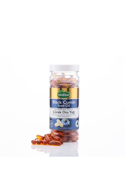Mindivan Black Cumin Oil Soft Gel 100 Capsules 1440 Mg