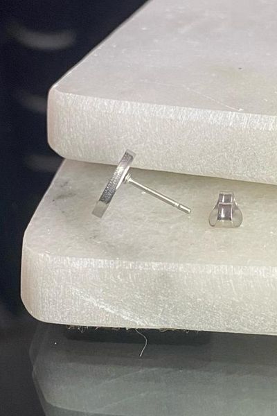 Jaida Moda Unisex 316l Surgical Steel Silver Sun Symbol Vintage Nails Earrings