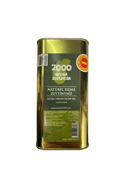 2000 AYVALIK ZEYTİNCİLİK Soğuk Sıkım Natürel Sızma Zeytinyağı 1 Litre