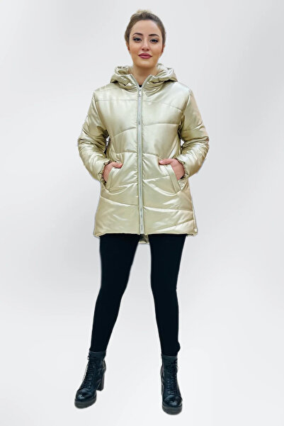 Ysatis Μπουφάν με κουκούλα με γυαλιστερή επιφάνεια