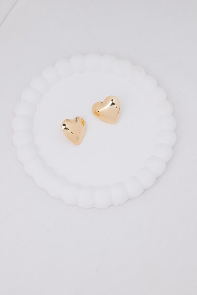 Sacha Accessories أحسب القلب أقراط الذهب