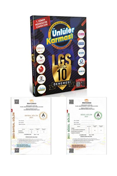 Ünlüler Karması Ünlüler Yayıncılık 2023 Lgs 10 Lu Deneme 1. Dönem + Sinan Kuz...