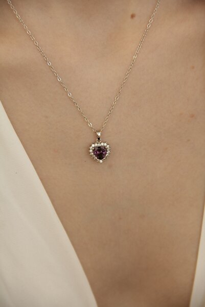 takıtarzım Silver zircon taşlı pndora kalp kolye