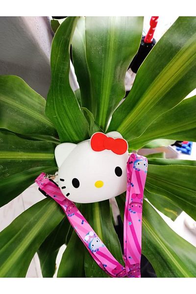 EyER Shoping Geantă din silicon de mărime portofel cu figurină Hello Kitty