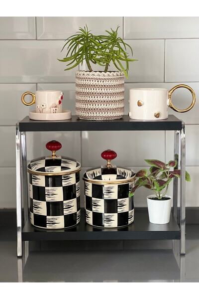 Kafe ss Sweet Smile Mutfak Raf Krom Siyah Tezgah Üstü Raf Kahve Köşesi Raf Banyo Raf Baharatlık