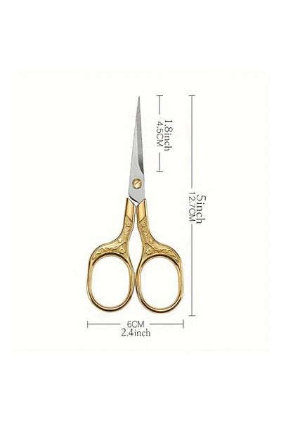 ugurlualisveris Gold Colored Promise and Engagement Scissors - Ribbon Opening Scissors, Special Day Sewing Embroidered Scissors