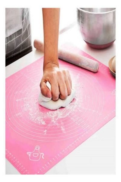 WAPPA PINK Large Size Silicone Dough Rolling Mat Silicone Measuring Multi-Purpose Dough Mat / Cover