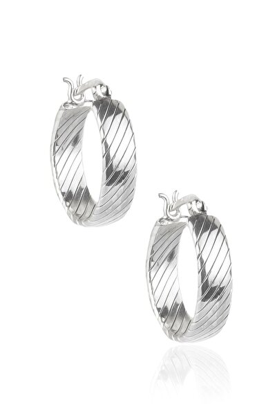 BY BARUN SİLVER Yatsı Burma Küpe - Gümüş Rengi