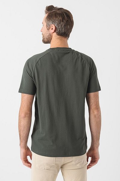 BOSS Pánské zelené tričko s logem značky Regular Fit Bavlna s krátkým rukávem 50514527 -379