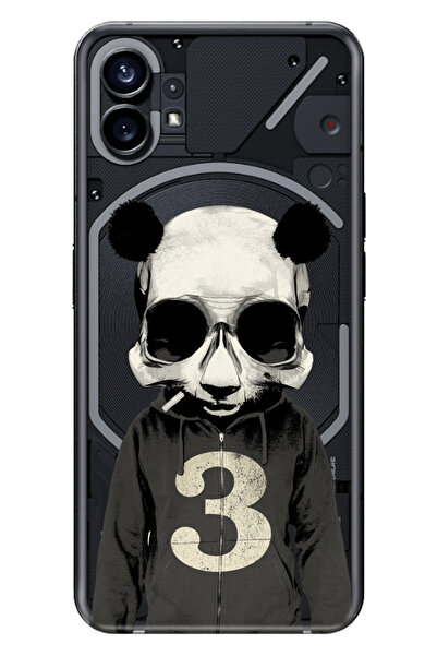 NOTHING Phone 1 Uyumlu Kılıf Kapak Silikon Resimli Skull Panda