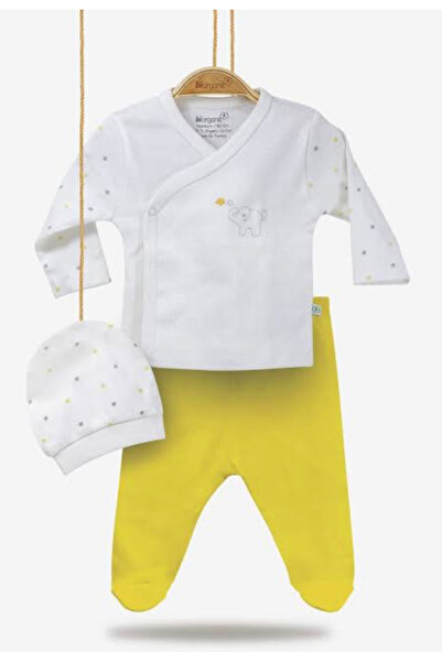 Özyazıcı Tekstil Biorganic 73138 Baby Elephant 3 lü Zıbın Takımı