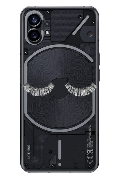 NOTHING Phone 1 Uyumlu Kılıf Kapak Silikon Resimli Masum Kirpik