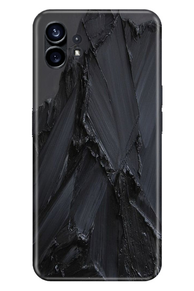 NOTHING Phone 1 Uyumlu Kılıf Silikon Desenli Resimli Siyah Beton