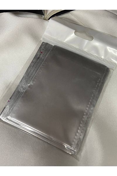 bisaccia Single Color Silver Luxury Gift Package Very Small Metalized Bag with Tape 7X9 cm - 1 Pack (50 Pcs)